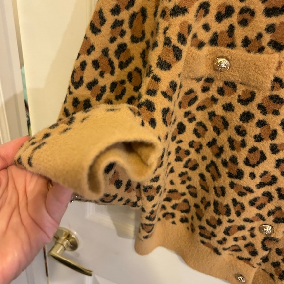 Ann Taylor Leopard Print Cardigan - Brown and Black - Picture 3 of 7